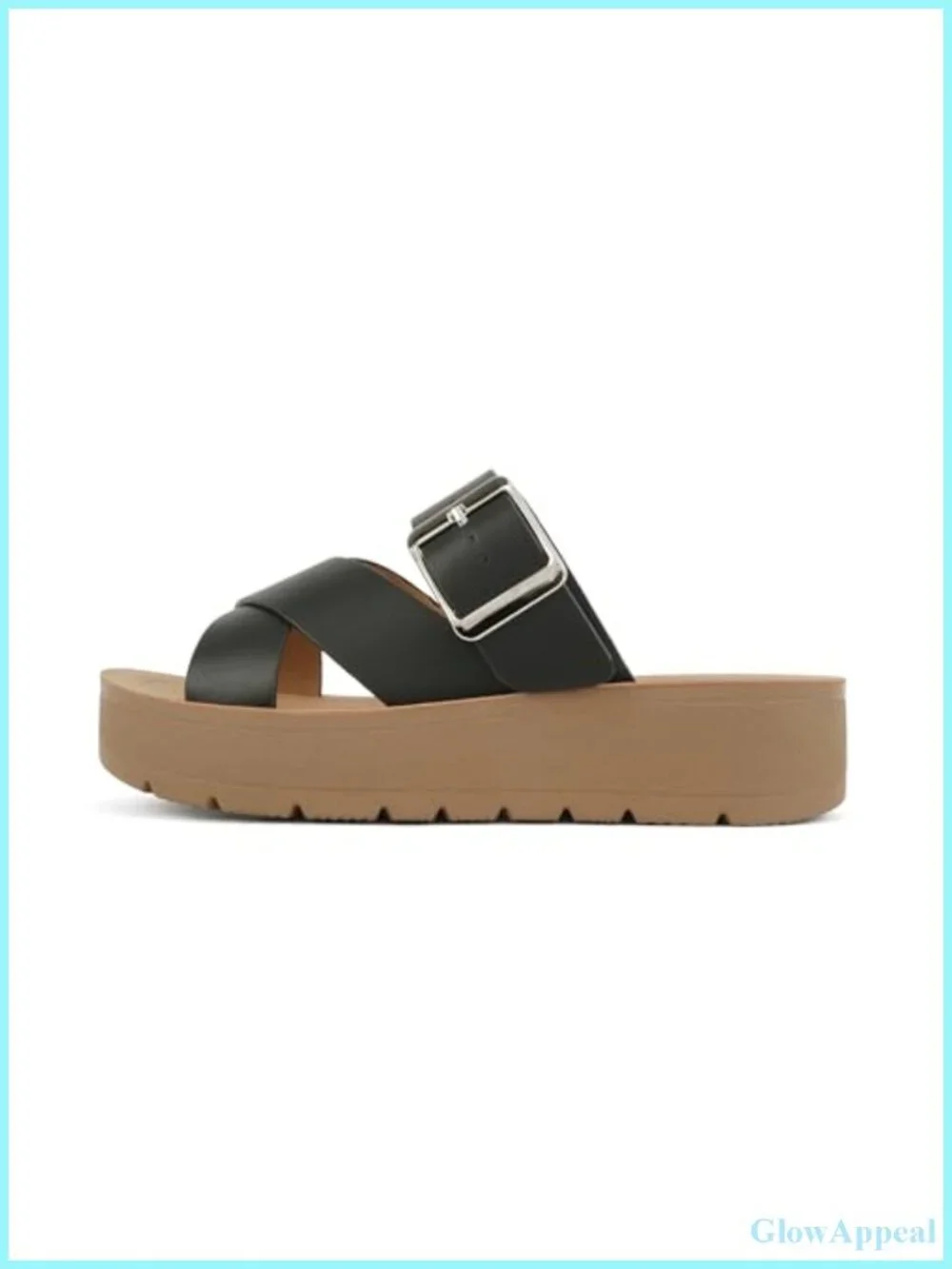 Women Open Toe Multi-Strap Flatform Sandals Platform Ankle Strap Casual